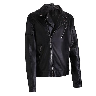 China Wholesale Custom Logo Waterproof Vintage Slim Shorts Full Zip Color Men PU Leather Jacket for sale