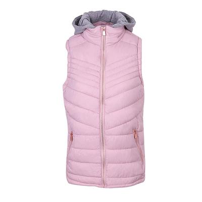 China Waterproof Fashion Women Warm Pockets Vests Vintage Winter Zipper Sleeveless Jackets for sale