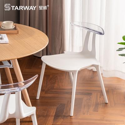 China STARWAY Modern Wholesale Designer Restaurant Chairs Stackable PP Plastic Dining Chair for sale