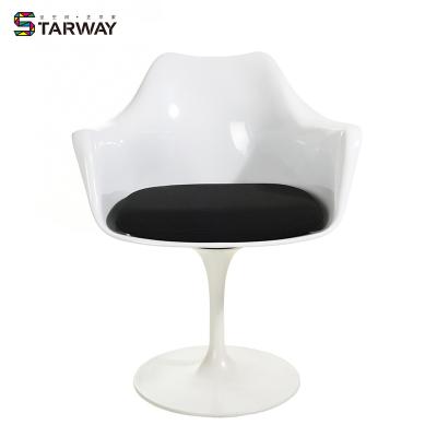 China Modern wholesale nordic launge tulips upholstered plastic caffe bar stool barber chair bar chairs restaurant with back arms for sale