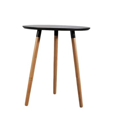 China Modern Modern Furniture Black MDF Tables For Living Room Wooden Round Coffee Side Table for sale