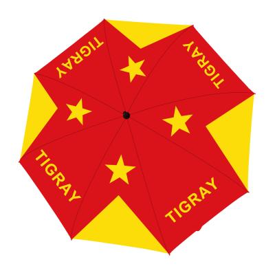 China High Quality Minimalist Tigray Big Events Flag Printing No MOQ 1 Pcs Tigray Umbrella for sale