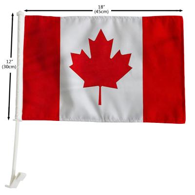 China Health Care Institutes Wholesale 100% Canadian Canada Car Window Decoration Flag Polyester Flag Car With Poles for sale