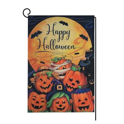 China Health care institutes custom design double side custom sublimation hallowmas garden flag polyester wholesale decorative seasonal garden flags for sale