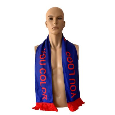 China OEM 100% Polyester Logo Polyester Football Fans Scarf Custom Design Football Team National Country Scarves Factory Price for sale