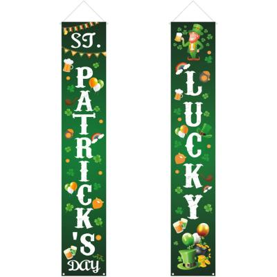 China Wholesale High Quality Design Durable Polyester Health Care Institutes Fashion Hanging Flag Digital Printing Custom Design St Patrick's Day Door Banner for sale