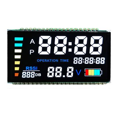 China Chinese Manufacturer 7 Segment LCD Display White On Black High Contrast LCD With White Backlight 3.2 Inch for sale