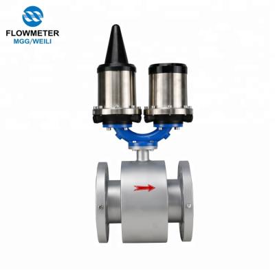 China water treatment gprs battery power operated electromagnetic salt water flow meter for sale