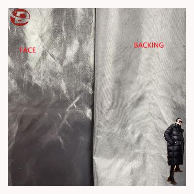 China High quality waterproof shiny nylon taffeta fabric waterproof exterior down jacket 100% nylon fabric for sale