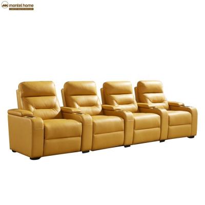 China Electric Leather Bed Sofa Set Furniture Sofa Lounge Reclining Cuphole Storage Contemporary Theater Furniture for sale