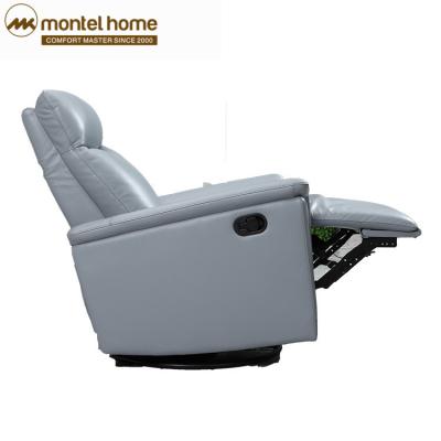 China New Simple Leather Revolving Sofa Revolving Functional Set Designs Gray Long Sofa Modern Recliner Chair Sofa for sale