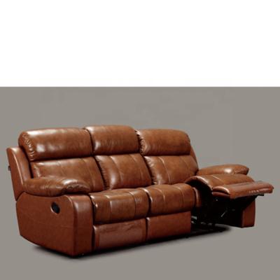 China Latest Design Living Room Extendable Modern Recliner Sofa Electric Recliner Sofa Genuine Leather Single Chair for sale