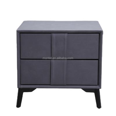 China Luxury European Bedside Tableshigh Quality Solid Wood Frame Fabric Nightstands(Others)Adjustable Bedroom Furniture for sale