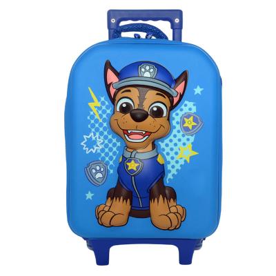 China Microfiber Synthetic Leather Latest design children's trolley wheel school bag boy backpack eva trolley bag for sale