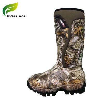 China Rubber Boots Jungle Camouflage Neoprene Rubber Boots Waterproof Cheap Durable Shoes For Hunting Men for sale