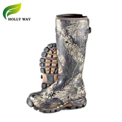 China Rubber Boots Camouflage Waterproof Neoprene Insulated Rubber Outdoor Hunting Boots For Men for sale