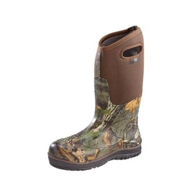 China Cheap Military Camouflage Rubber Boots Jungle Mens Waterproof Neoprene Rubber Outdoor Hunting Boots for sale