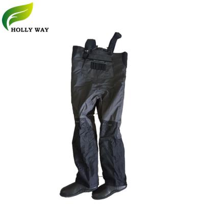 China 100% Waterproof Hot Sale Breathable Chest Wader With Rubber Boots for sale