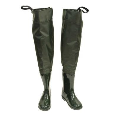 China 100% Waterproof PVC Waterproof Nylon Thigh High Boots for sale