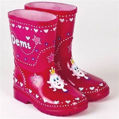 China Girls Rainbow Heart Waterproof Rain Boots (Toddler Grades 5 - 10) for sale