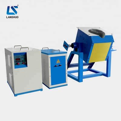 China LSZ-35 High Efficiency Energy Saving Induction Gold Rotary Melting Furnace 30 Kg for sale