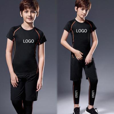 China Amazon Breathable Logo Polyester Cotton Boy Custom Sweatshirt Warm Fits Quick Dry Fitness Training Sets Low Wear Jogging 5PCS MOQ High Quality for sale