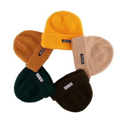 China High Quality Cotton Unisex Multi Color Knitted Logo Hat Custom Beanies Wholesale COMMON for sale