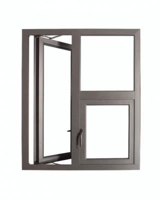 China Magnetic Screen Deerfeili 108#01 models Thermally Broken Bullet Proof Windows Double Glass Casement Aluminum Window Swing Customized Modern for sale