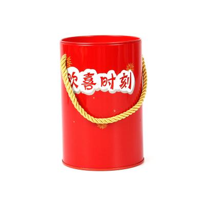 China 2022 Hot Sale Materials Factory Directly Recycled Tin Cans For Wedding Candy Packing Round Tin Container With Lid Metal Box Packaging for sale