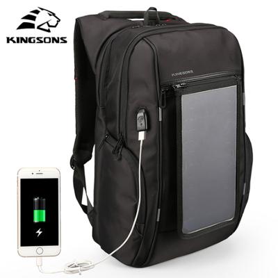 China With USB Kingsons Peak Men's Backpack Solar Smart Bag Solar Panel Power Battery Outdoor Backpack With USB Charging Port for sale