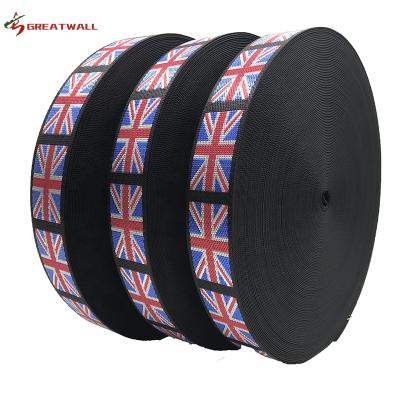 China Sustainable Jacquard Webbing Strap Professional Customized Herringbone Belt 38mm for sale