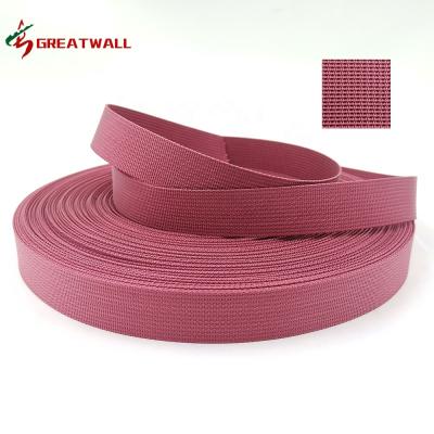 China High tenacity high tenacity nylon 20 mm - 50 mm pink color polyester webbing straps anyaman for bag for sale