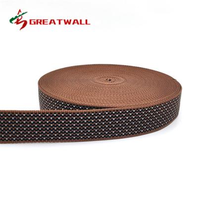 China Factory Price Durable 100% Polyester Yarns 32mm Jacquard Webbing Woven Strap for sale