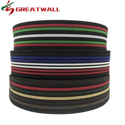 China Elastic Resistance Custom Factory Direct Elastic Band High Elasticity Mix Colors 75/80mm Shoes Webbing Garment Bags Home Textile Support for sale