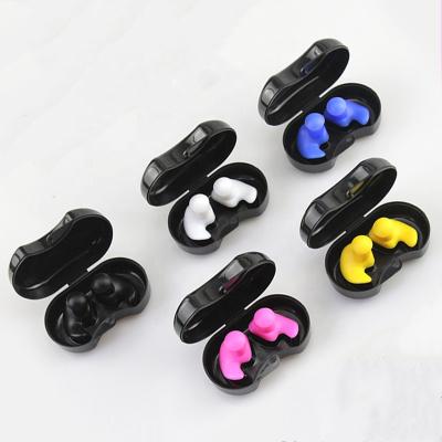 China Swimming Washable And Reusable Silicone Ear Plugs For Swimming Bathing Private Label Ear Surfing Plugs for sale