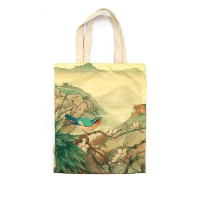 China Printing Factory Canvas Promotional Blank Custom Gifts Tote Bag Folding Tote Bag With Zipper for sale