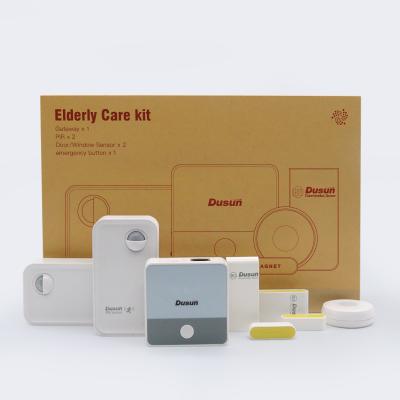 China Elderly Care Kit Open API Interface Elderly Care Kit PIR Sensor Door Sensor Alarm Smart Home Gateway for sale