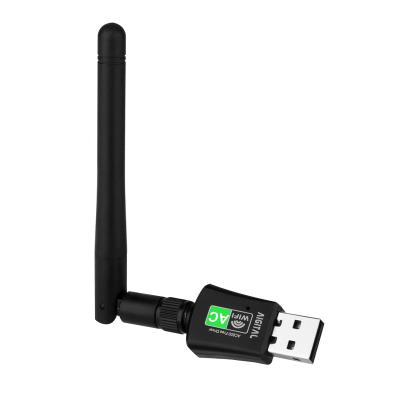 China 600Mbps USB Adapter Wireless Antenna Dual Band PC Mini Computer Network Card Receiver DSWD-040 Wifi for sale