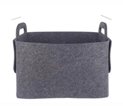 China Eco-friendly Durable Felt Storage Baskets For Fashionable Home Furniture Felt Storage Baskets for sale