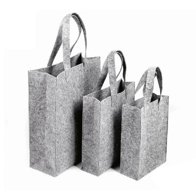 China Fashion High Quality Custom Felt Bag Printing Logo Eco Friendly Recycled Wool Felt Bag Felt Gift Shopping Bags for sale