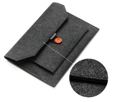 China Wholesale Eco-friendly Felt Document Bag With Button Flap Office Luxury Goods Customize High Quality Felt A4 Envelope Briefcase for sale