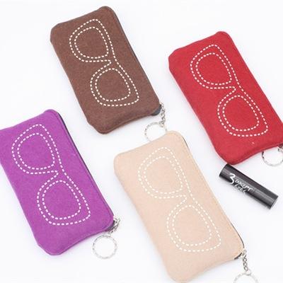 China Glass Eco-Friendly Felt Bag Felt Bag Glass Hanging Accessories Color Organizer High Quality Glasses Case Protective Hot Selling Storage for sale