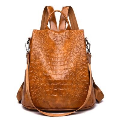 China Customized High Quality Waterproof Fashion Leather Backpack Women Backpack For Teenage Girls for sale