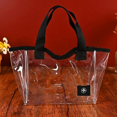 China Fashion mountain land thickened PVC transparent zipper bag portable toiletry cosmetic bag and storage bag for sale