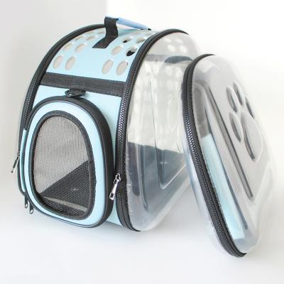 China Breathable pet carrier pack bag, transparent space capsule bags for cats and puppies. clear pet carrier bag for sale