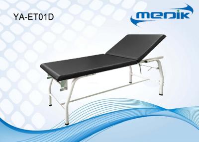 China Two Section General Examination Bed Black Color For Medical Office for sale