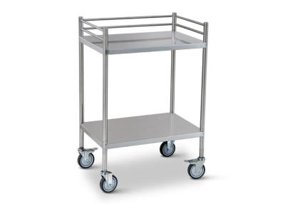 China Durable Stainless Steel Two Shelf  Instrument  Trolley One Year Warranty for sale