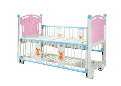 China Two Crank Pink Hospital Pediatric Beds Backrest Adjustable For Children for sale