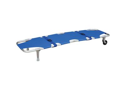 China ISO13485 Lightweight Patient Transport Ambulance Folding Stretcher With Caster for sale