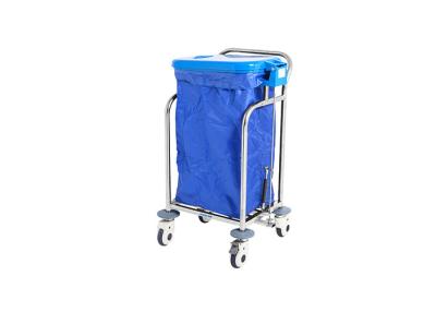 China MK S17 Hospital Linen Trolley Surgical Instrument Stainless Steel With One Bag for sale